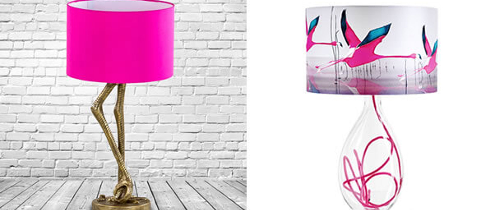 Hot pink statement lamp